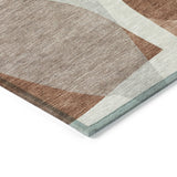 Addison Chantille ACN2121 Blocks Machine Made Transitional Paprika Rug