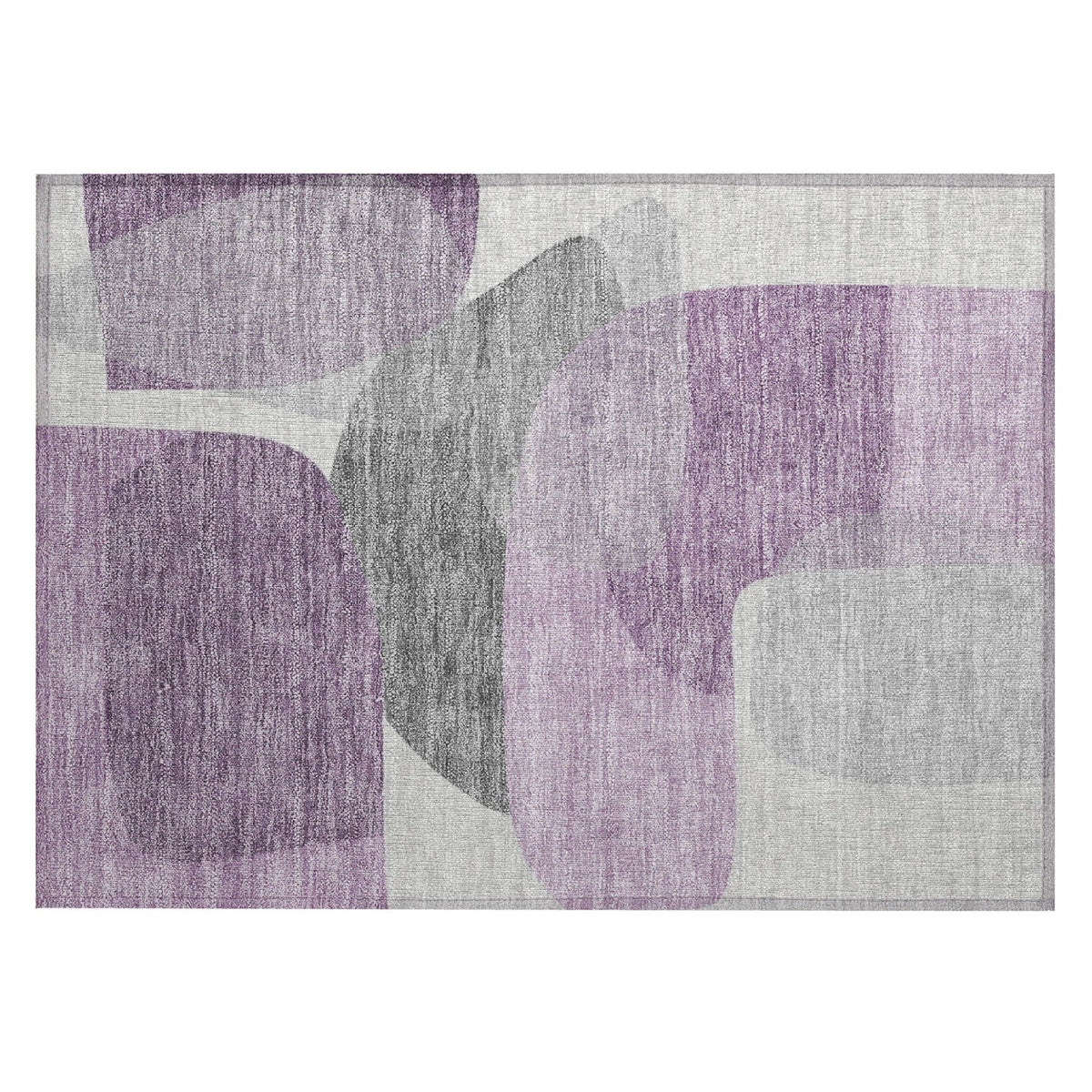 Addison Chantille ACN2121 Blocks Machine Made Transitional Purple Rug