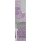 Addison Chantille ACN2121 Blocks Machine Made Transitional Purple Rug