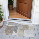 Addison Chantille ACN2121 Blocks Machine Made Transitional Taupe Rug