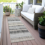 Addison Chantille ACN2122 Stripes Machine Made Transitional Black Rug