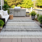 Addison Chantille ACN2122 Stripes Machine Made Transitional Black Rug