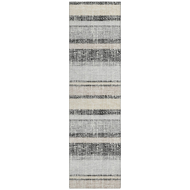 Addison Chantille ACN2122 Stripes Machine Made Transitional Black Rug