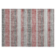 Addison Chantille ACN2122 Stripes Machine Made Transitional Burgundy Rug