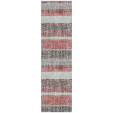 Addison Chantille ACN2122 Stripes Machine Made Transitional Burgundy Rug