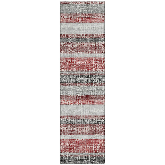 Addison Chantille ACN2122 Stripes Machine Made Transitional Burgundy Rug