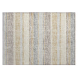 Addison Chantille ACN2122 Stripes Machine Made Transitional Gold Rug
