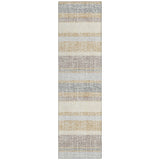 Addison Chantille ACN2122 Stripes Machine Made Transitional Gold Rug