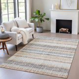 Addison Chantille ACN2122 Stripes Machine Made Transitional Gray Rug