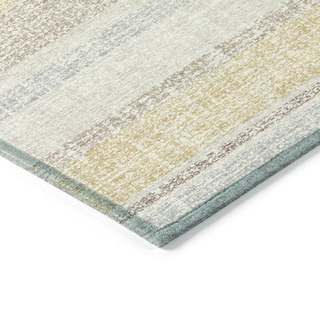 Addison Chantille ACN2122 Stripes Machine Made Transitional Ivory Rug