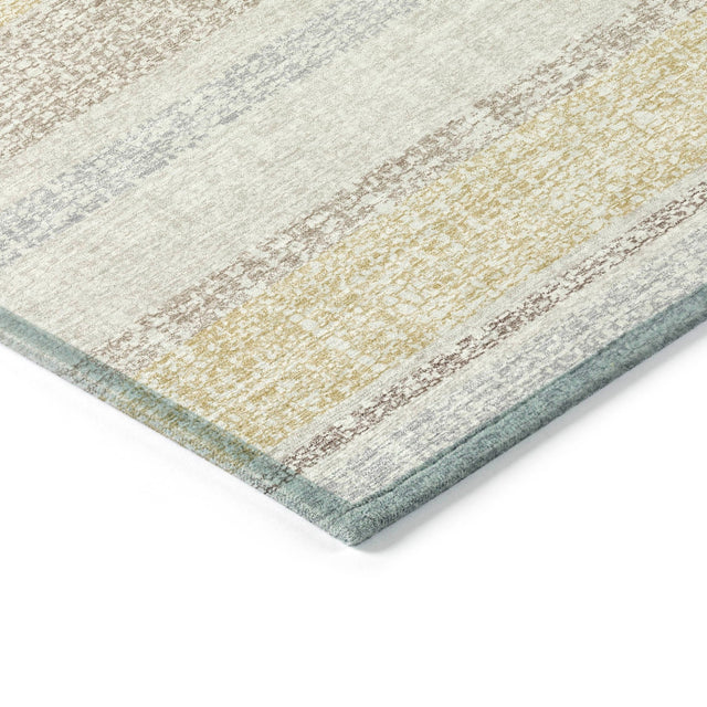 Addison Chantille ACN2122 Stripes Machine Made Transitional Ivory Rug