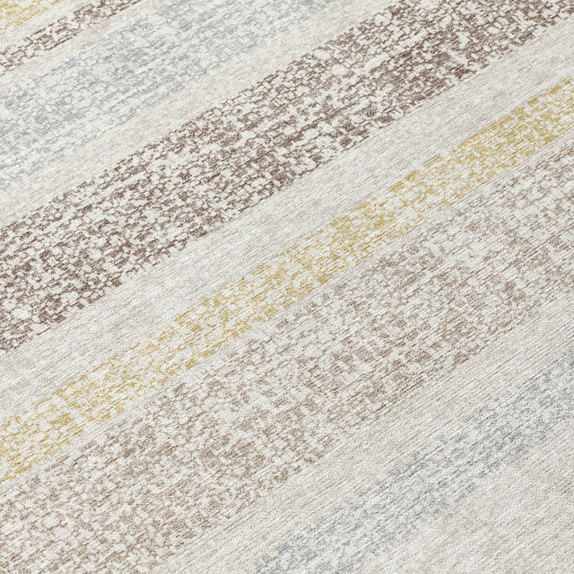 Addison Chantille ACN2122 Stripes Machine Made Transitional Ivory Rug