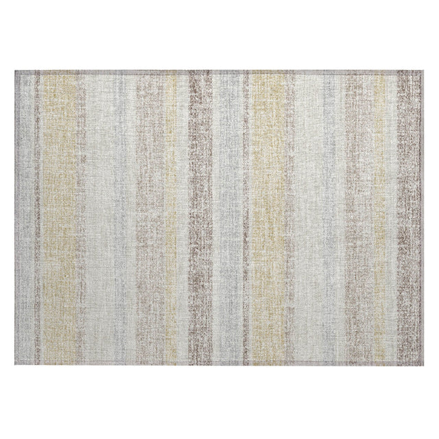 Addison Chantille ACN2122 Stripes Machine Made Transitional Ivory Rug