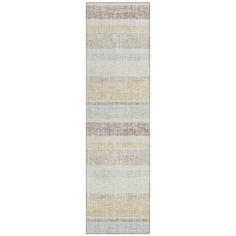 Addison Chantille ACN2122 Stripes Machine Made Transitional Ivory Rug