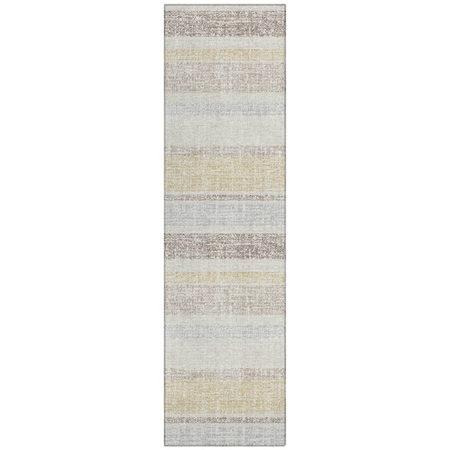 Addison Chantille ACN2122 Stripes Machine Made Transitional Ivory Rug