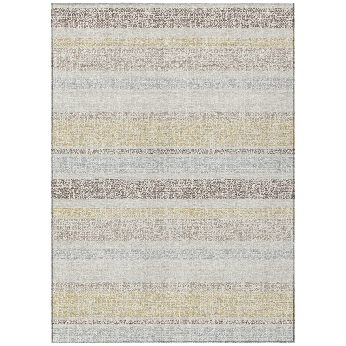 Addison Chantille ACN2122 Stripes Machine Made Transitional Ivory Rug