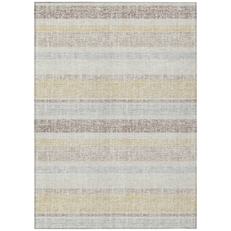 Addison Chantille ACN2122 Stripes Machine Made Transitional Ivory Rug