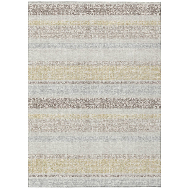 Addison Chantille ACN2122 Stripes Machine Made Transitional Ivory Rug