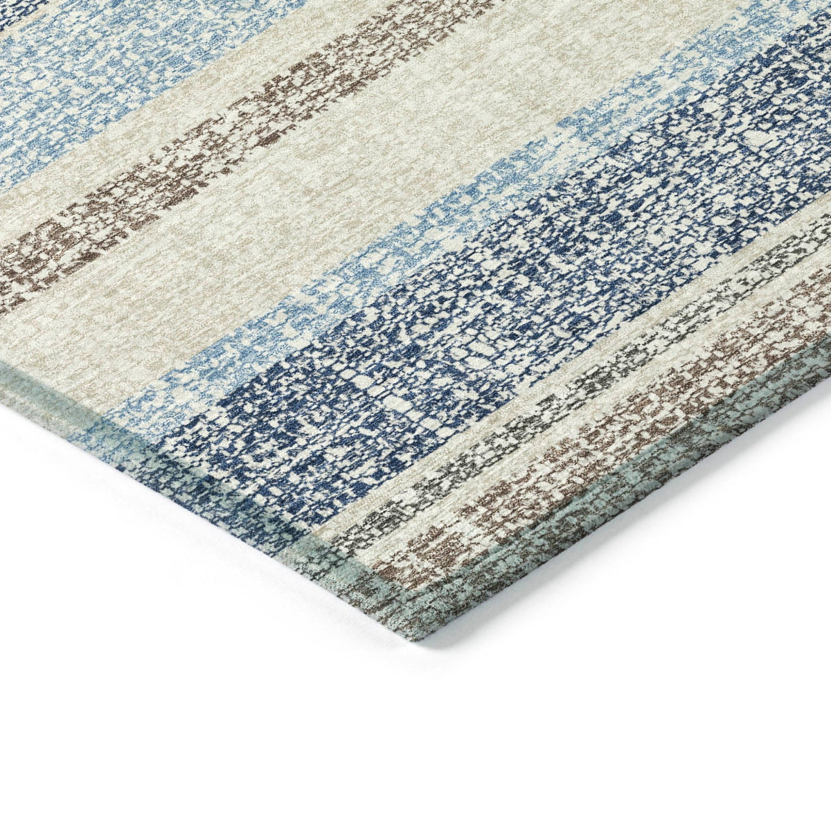 Addison Chantille ACN2122 Stripes Machine Made Transitional Navy Rug