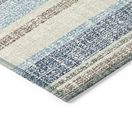 Addison Chantille ACN2122 Stripes Machine Made Transitional Navy Rug