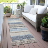 Addison Chantille ACN2122 Stripes Machine Made Transitional Navy Rug
