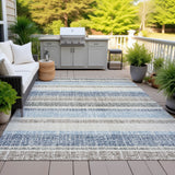 Addison Chantille ACN2122 Stripes Machine Made Transitional Navy Rug