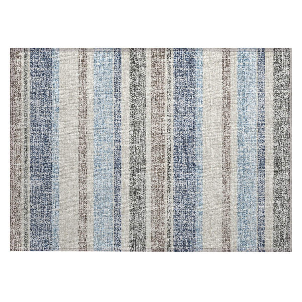 Addison Chantille ACN2122 Stripes Machine Made Transitional Navy Rug