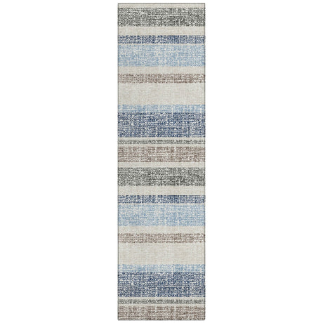 Addison Chantille ACN2122 Stripes Machine Made Transitional Navy Rug