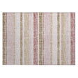 Addison Chantille ACN2122 Stripes Machine Made Transitional Pink Rug