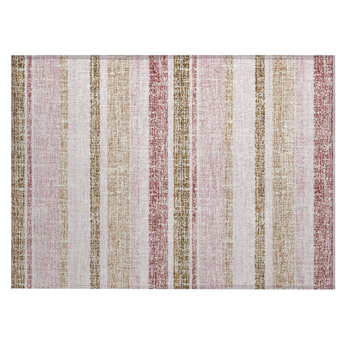 Addison Chantille ACN2122 Stripes Machine Made Transitional Pink Rug