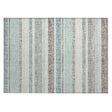 Addison Chantille ACN2122 Stripes Machine Made Transitional Teal Rug