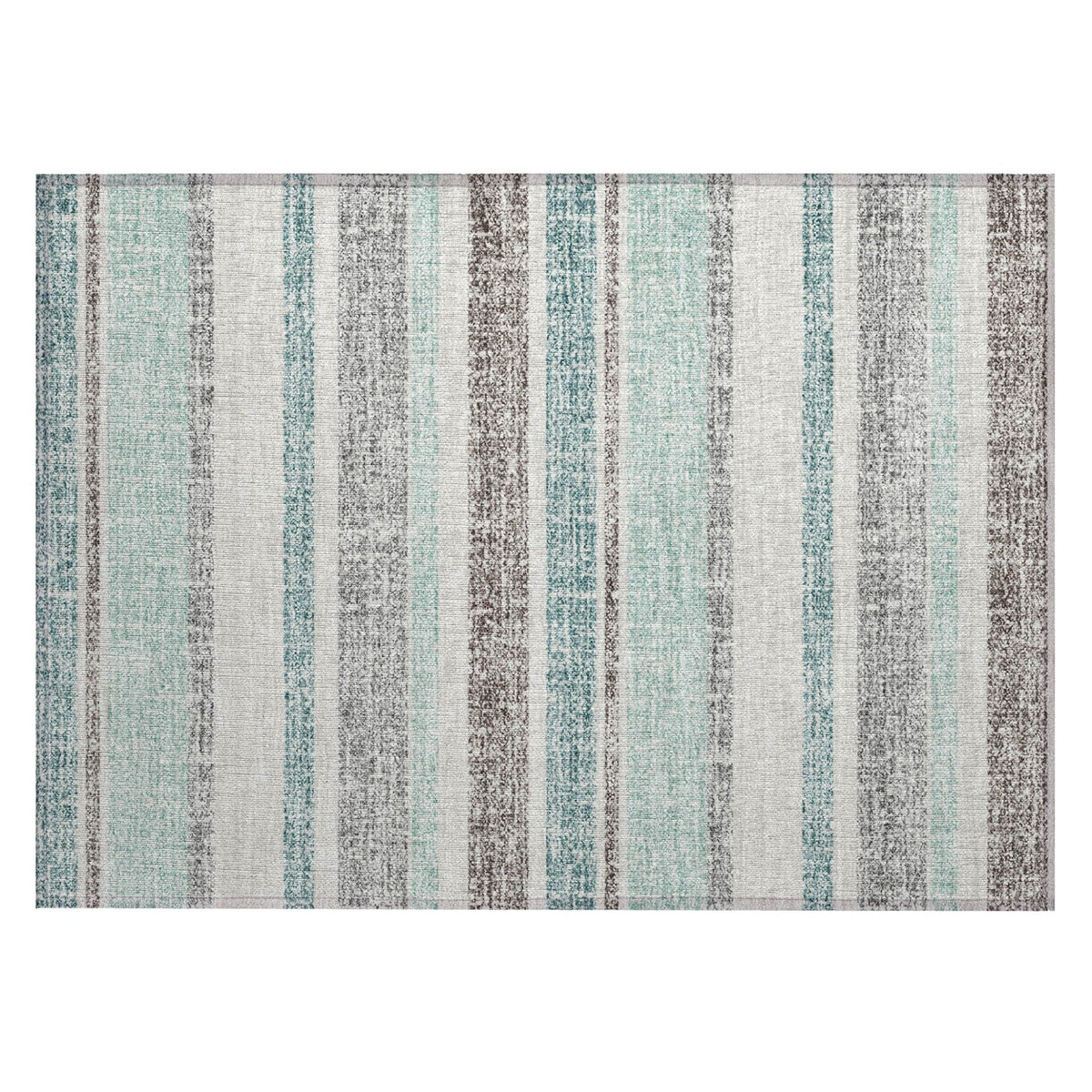 Addison Chantille ACN2122 Stripes Machine Made Transitional Teal Rug