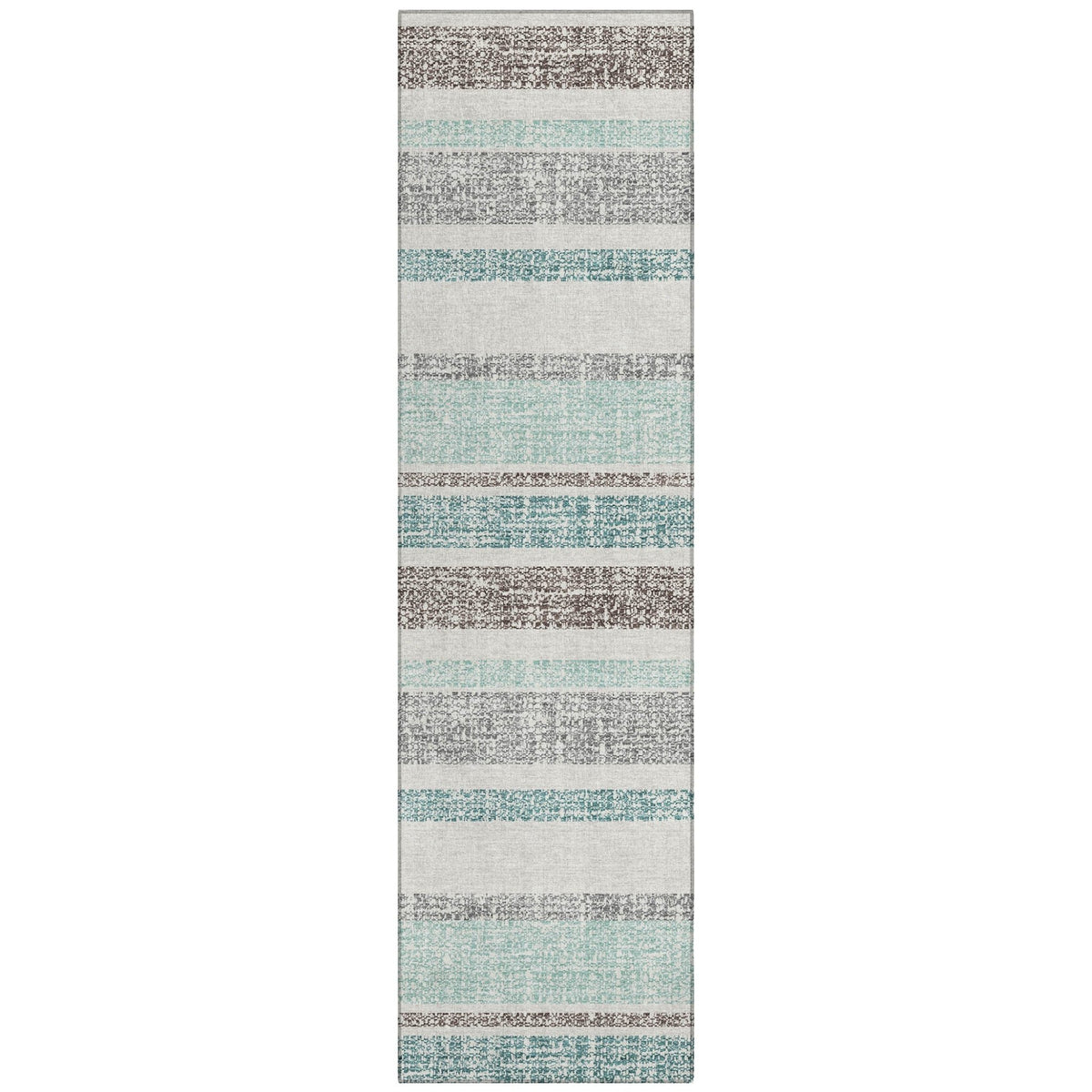 Addison Chantille ACN2122 Stripes Machine Made Transitional Teal Rug