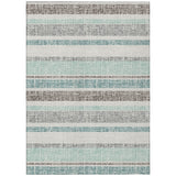 Addison Chantille ACN2122 Stripes Machine Made Transitional Teal Rug