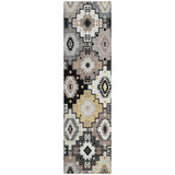 Addison Chantille ACN2123 Ethnic Machine Made Transitional Black Rug