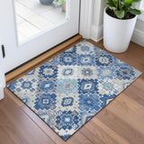 Addison Chantille ACN2123 Ethnic Machine Made Transitional Blue Rug