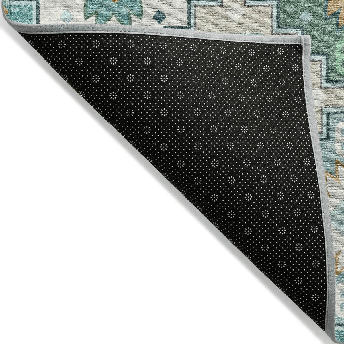 Addison Chantille ACN2123 Ethnic Machine Made Transitional Teal Rug