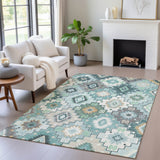 Addison Chantille ACN2123 Ethnic Machine Made Transitional Teal Rug