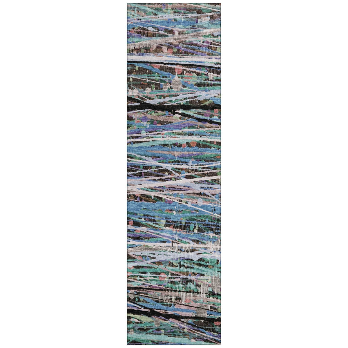 Addison Chantille ACN2125 Stripes Machine Made Transitional Blue Rug