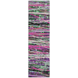 Addison Chantille ACN2125 Stripes Machine Made Transitional Pink Rug