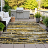 Addison Chantille ACN2126 Stripes Machine Made Transitional Brown Rug