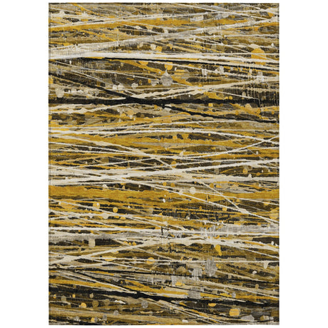 Addison Chantille ACN2126 Stripes Machine Made Transitional Brown Rug