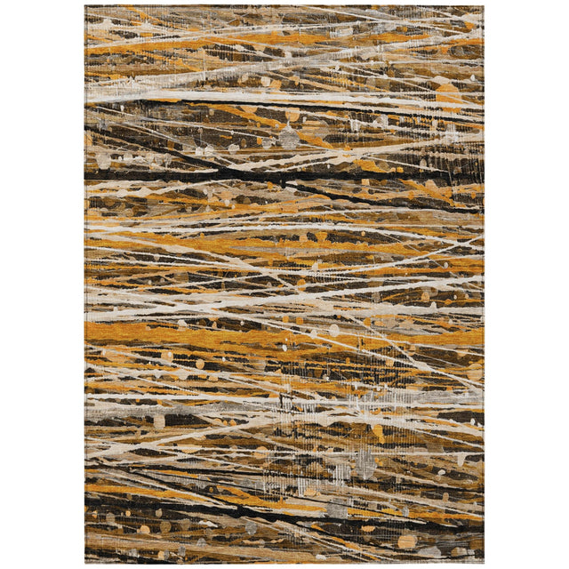 Addison Chantille ACN2126 Stripes Machine Made Transitional Copper Rug