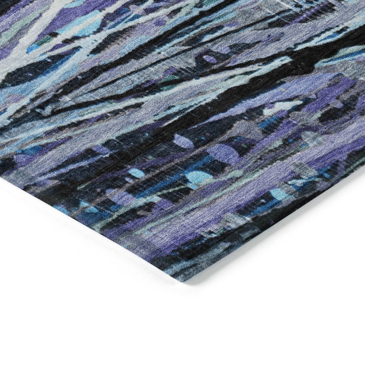 Addison Chantille ACN2126 Stripes Machine Made Transitional Purple Rug