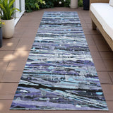 Addison Chantille ACN2126 Stripes Machine Made Transitional Purple Rug