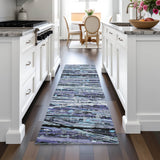 Addison Chantille ACN2126 Stripes Machine Made Transitional Purple Rug