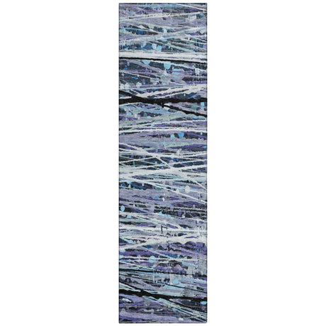 Addison Chantille ACN2126 Stripes Machine Made Transitional Purple Rug
