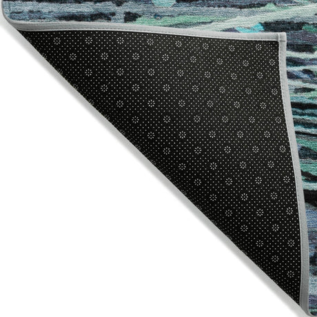 Addison Chantille ACN2126 Stripes Machine Made Transitional Teal Rug