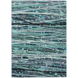 Addison Chantille ACN2126 Stripes Machine Made Transitional Teal Rug