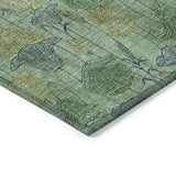 Addison Chantille ACN2128 Floral Machine Made Transitional Aloe Rug